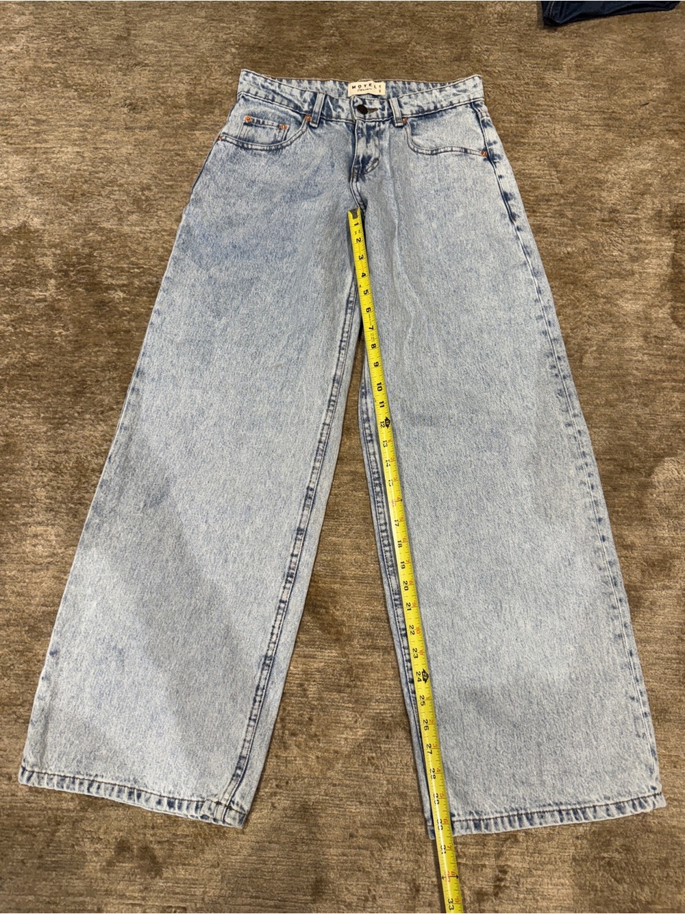 Motel Rocks Roomy Extra Wide Low Rise Jeans size 26 - Picture 10 of 11
